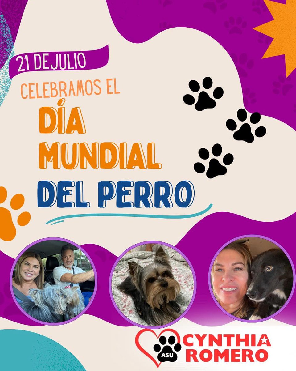 cynthiaromeroar's tweet photo. 🐾 Día Mundial del Perro 🐶
Amor incondicional, lealtad sin medida y alegría en patas.
Hoy celebramos a quienes nos enseñan a ser mejores personas cada día.
Cuidarlos es también cuidar lo que somos como sociedad.

#DíaMundialDelPerro #AmorAnimal #CynthiaRomero #CapitalResurge https://t.co/Vs2kcz8Fsn