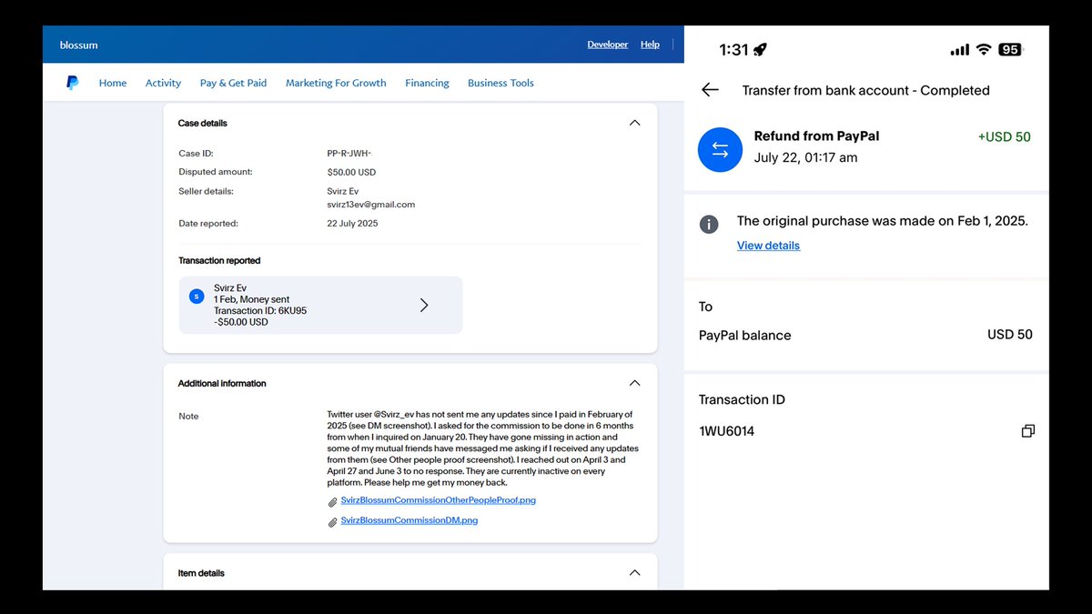 blossumVT's tweet image. Be aware of @/Svirz_ev ! To anyone who inquired with them after their posts in January/February, I was able to receive a refund straight away.
Please remember to never pay via Friends and Family! If you absolutely have to, here are some options to keep you safe:
1 - Pay viaβ¦