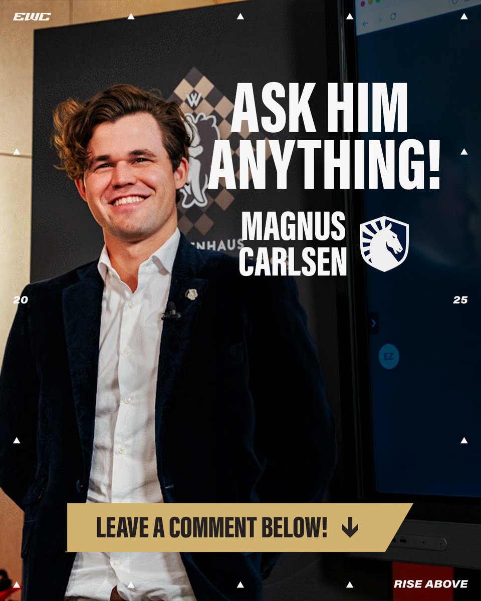 EWC_EN's tweet image. The goat of Chess takes the hot seat ๐ฅ
Ask @MagnusCarlsen anything and you might get featured in an interview ๐