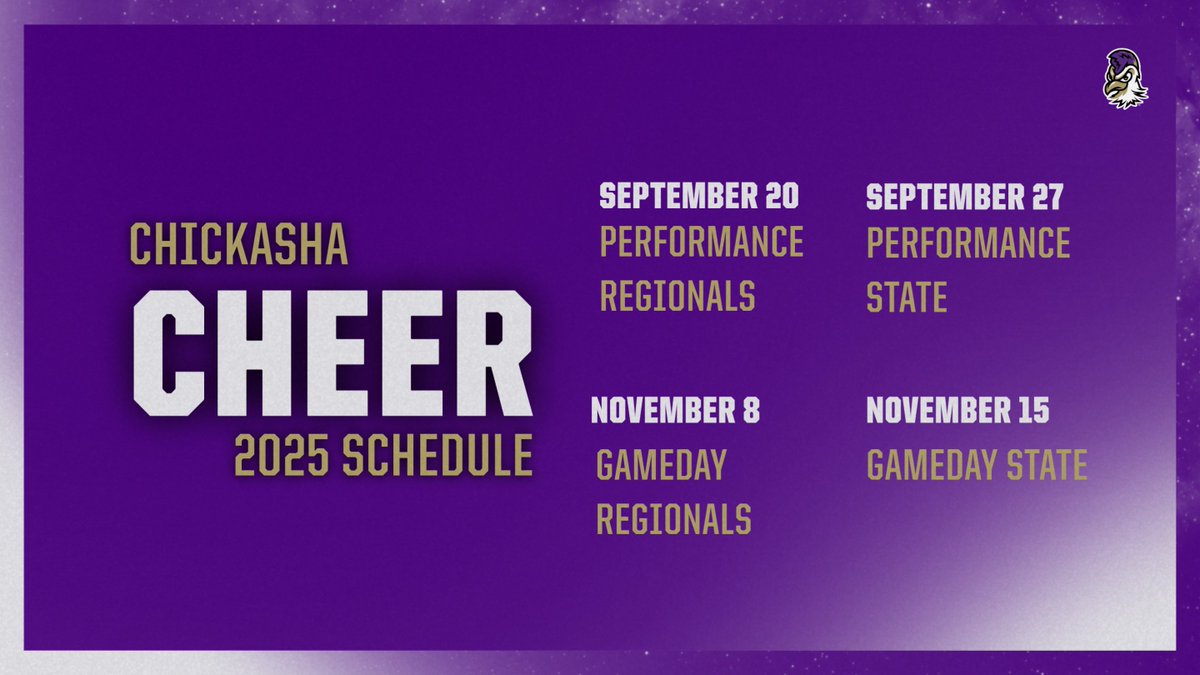 ChickashaATH's tweet image. 2025 Chick Cheer Schedule!