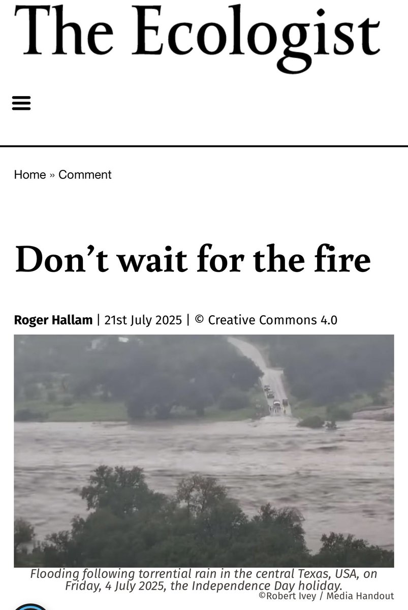 MAPICC2021's tweet image. Don’t wait for the fire by @RogerHallamCS21 for @the_ecologist
theecologist.org/2025/jul/21/do…