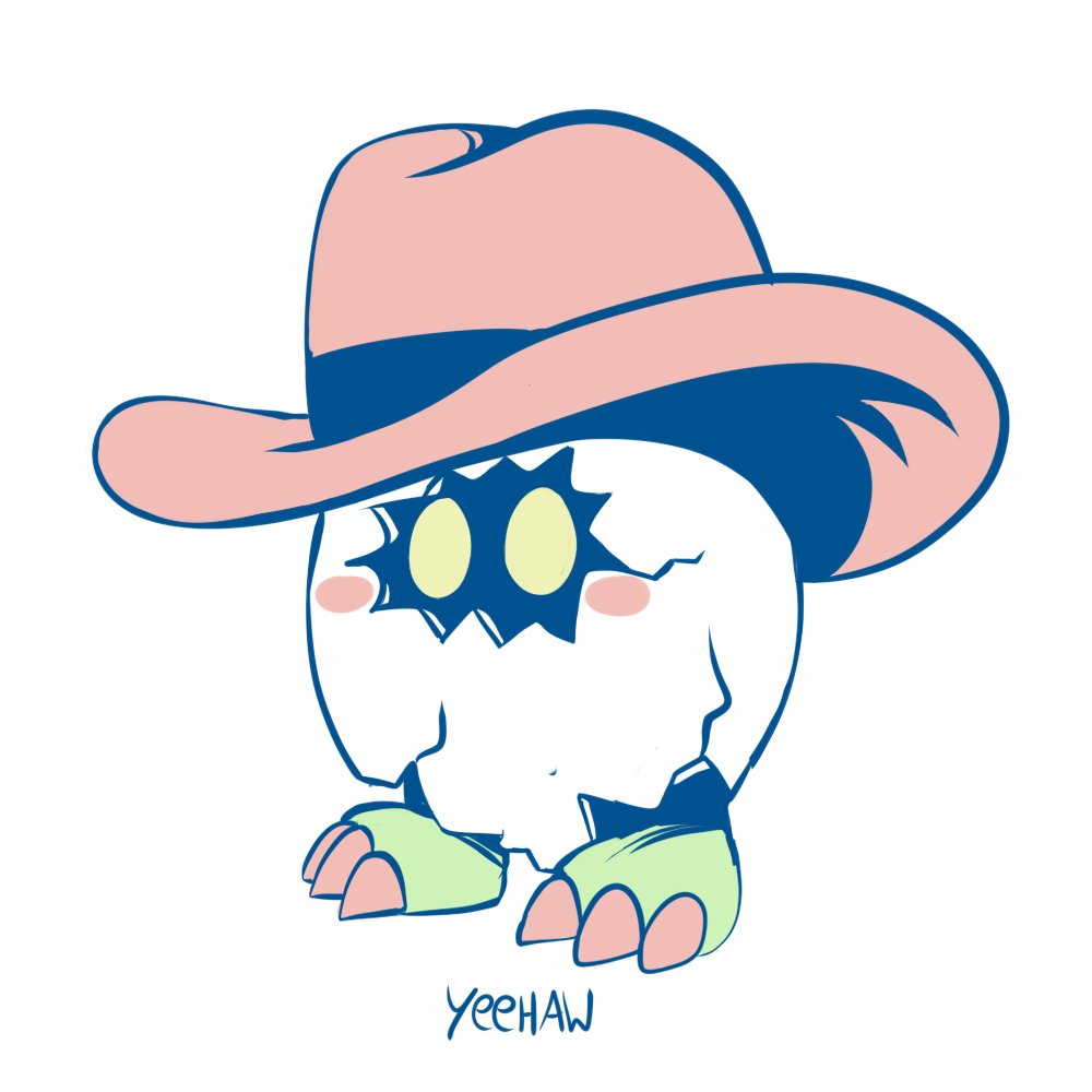 Calcitehead's tweet image. I realised that there is a not insignificant portion of my Digimon art that is just shitposts