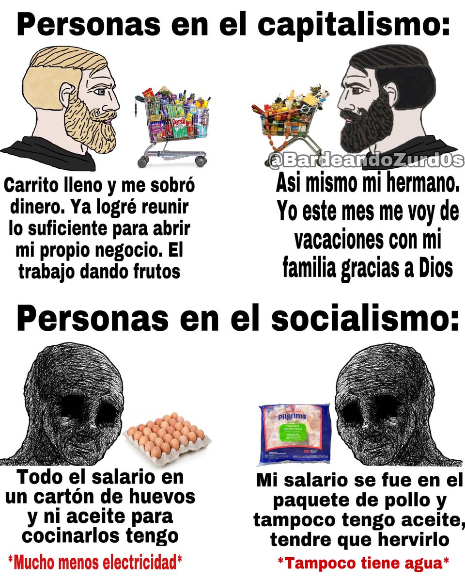 BardeandoZurd0s's tweet image. Capitalismo&amp;gt;Socialismo