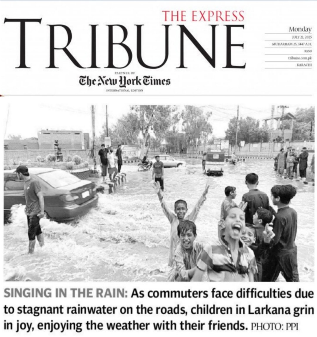 samadjamald's tweet image. My photo published in the Daily Express Tribune newspaper 🗞.
@etribune

#Cummuters #Residents #Difficulties #Stagnant #Rainwater #Moonsoon #Poor #Seweragesystem #Larkana