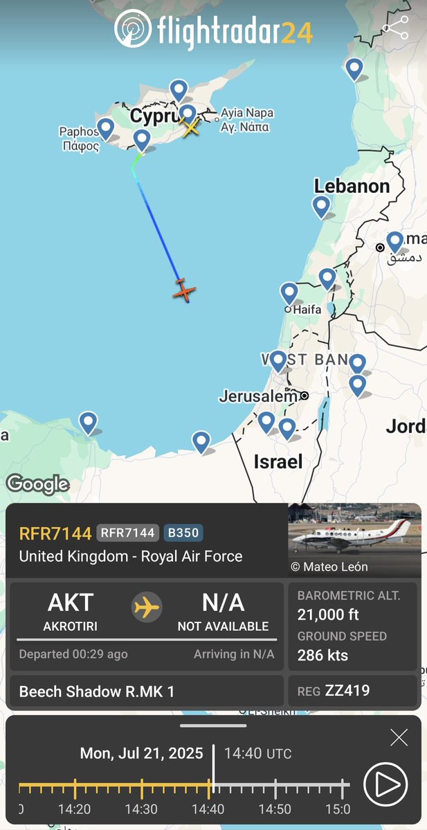 genocidefree_cy's tweet image. 🚨Breaking: Less than an hour after the UK and 25 other nations issue calls to end the "war" in Gaza, another British surveillance Shadow R1 aircraft departed RAF Akrotiri, continuing the flow of military intelligence to 'Israel'.
Hypocrisy at its finest.