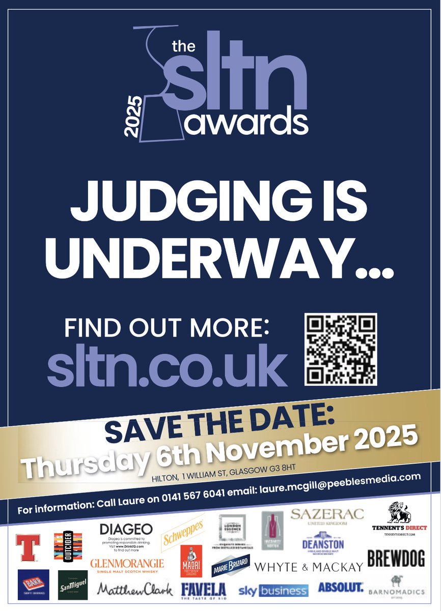 Looking forward (as always!) to the <a href="/TheSLTN/">SLTN</a> awards later this year. In association with #InverarityMorton, this year's 'Wine Award' 🏆 which will be awarded to a venue with an exceptional #winelist and a knowledgeable and engaged team. #findoutmore ℹ️➡️sltn.co.uk/sltn-awards/en…