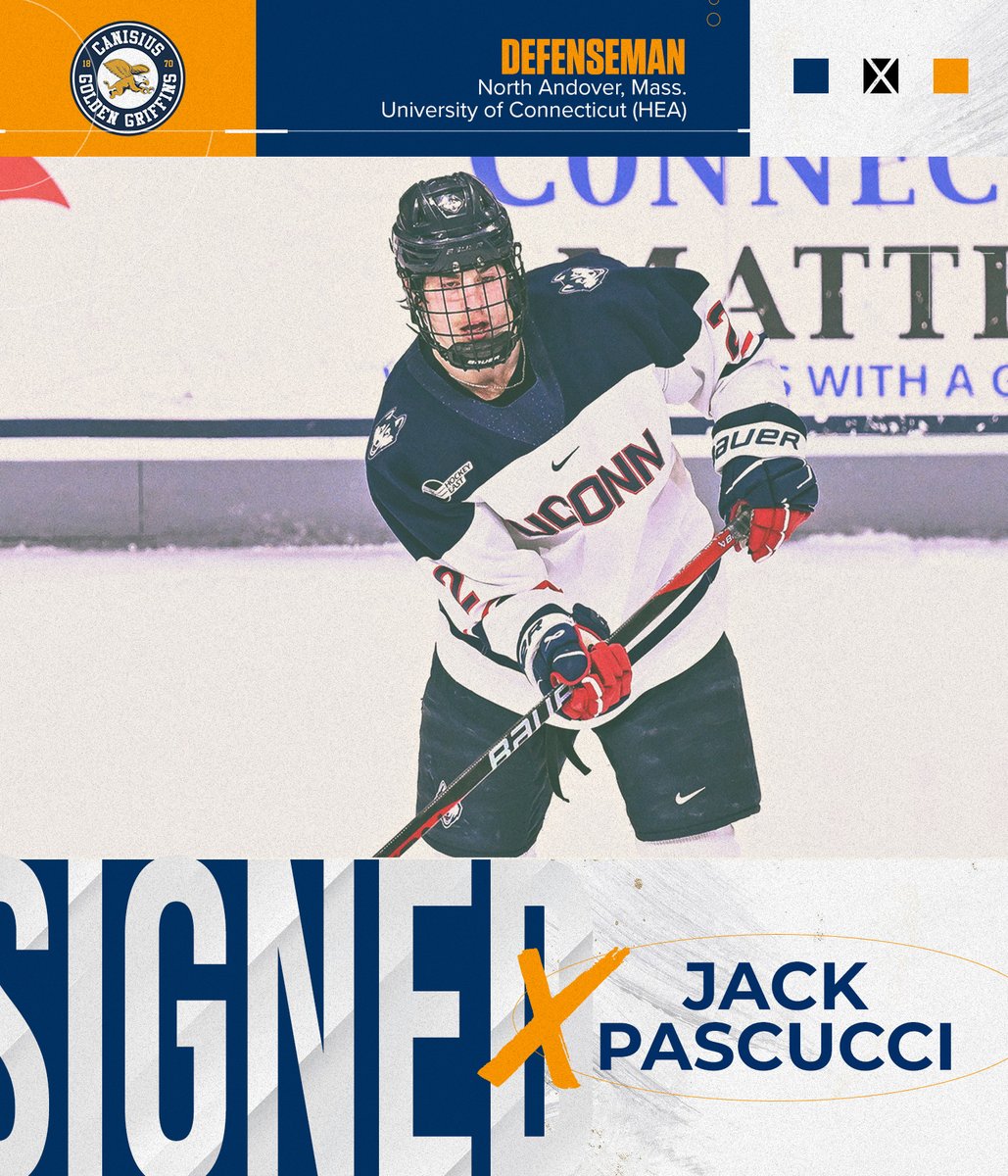 GriffsHockey's tweet image. Building out the backend with the signing of defenseman Jack Pascucci, who joins the program after three seasons with the University of Connecticut!
#Griffs