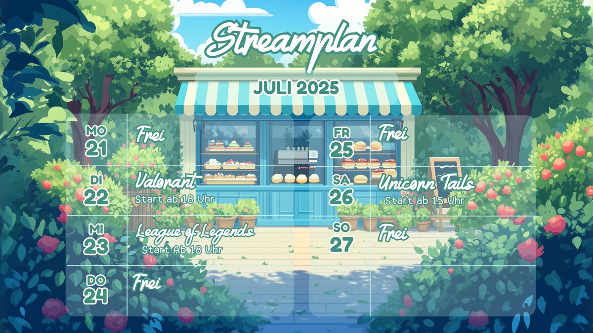 Nach dem erfolgreichen Teststream am Samstag geht es ans eingemachte mit ersten Streamplan 🤗
#GERVtuber #streamer