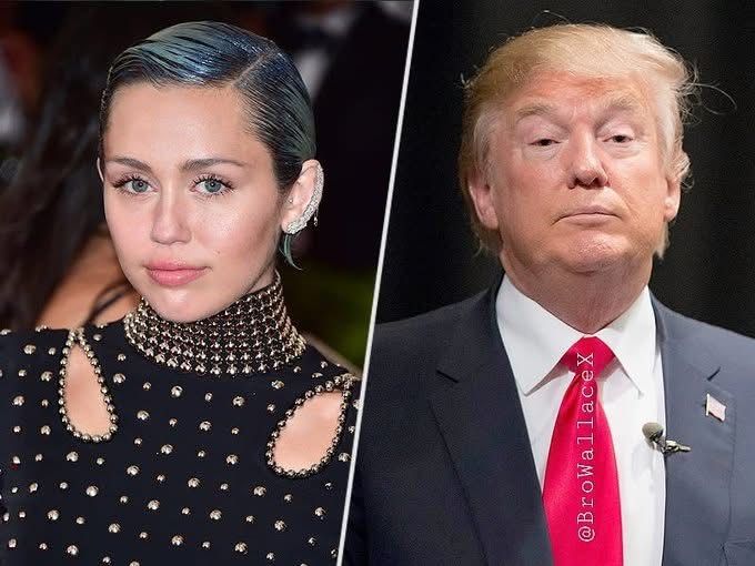 BarronTNews_'s tweet image. Miley Cyrus slams Trump as a nightmare, saying she can’t live in America anymore.
Thoughts?