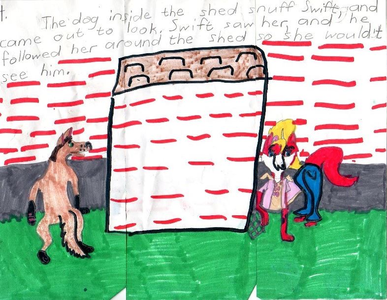 AlfredAlfer77's tweet image. When I was 6 or 7 in the 90's one of the books that I wrote was about a mangy incel dog who was a societal outcast and stalked girl dogs with stripper names.