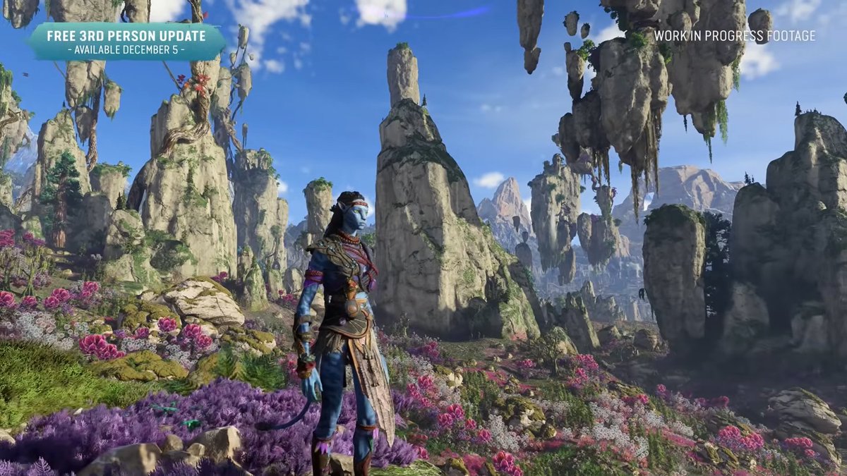 Pirat_Nation's tweet image. Third-Person Mode and New Game+ Update announced for Avatar: Frontiers of Pandora.
The update arrives on December 5, near the release of Avatar: Fire and Ash.