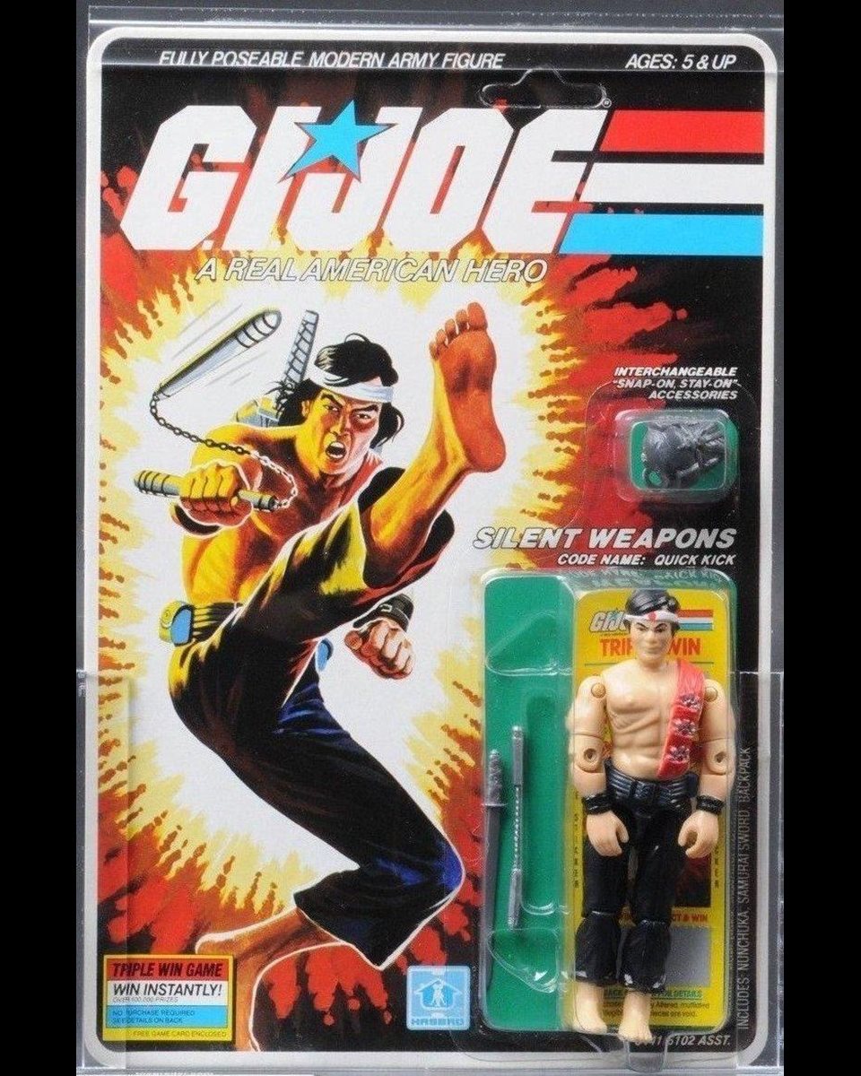 ClassicGIJoe's tweet photo. Silent Weapons. Code Name: QUICK KICK. First appeared on toy store shelves in 1986.

ROLL CALL: Have him / had him / want him?! https://t.co/eXHP86eUkY