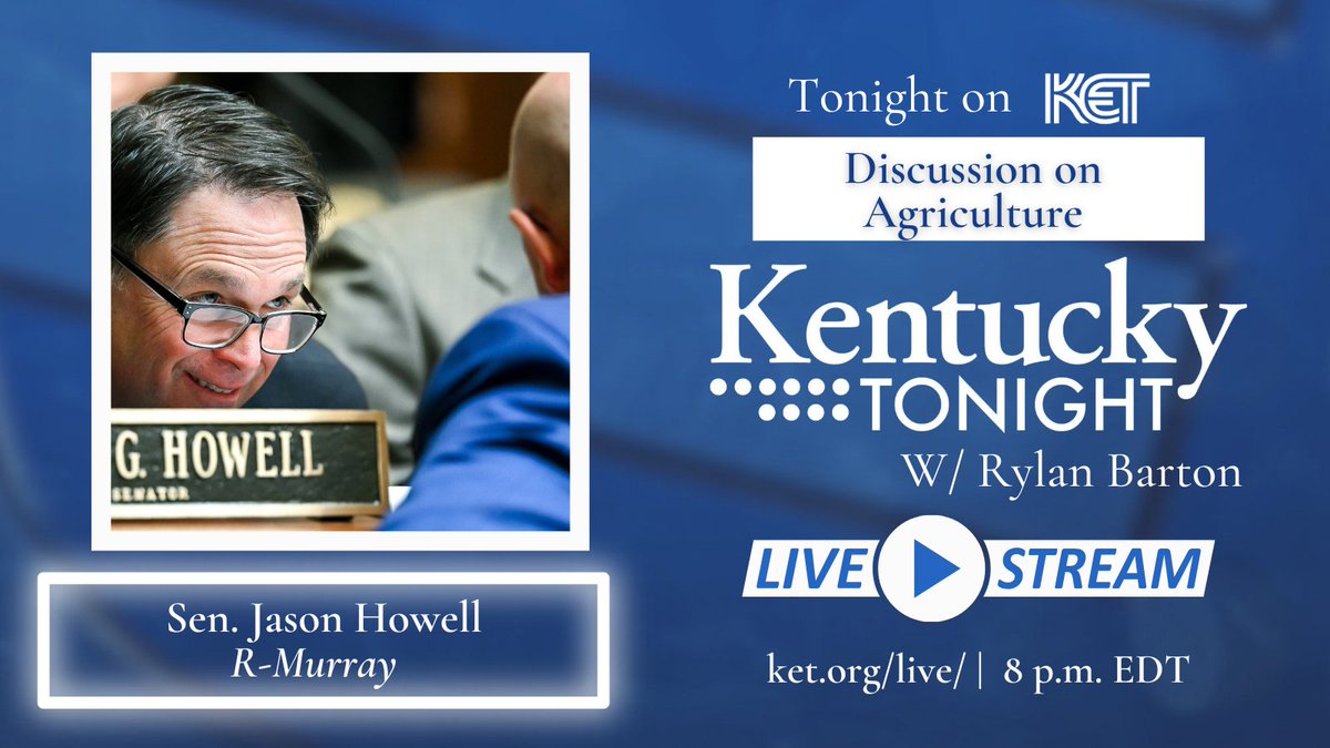 KYSenateGOP's tweet image. Join Sen @jasonghowell and Rep @Chadaull with guest moderator @RylandKY for a lively discussion on protecting Kentucky agriculture to continue feeding the Commonwealth and the region.
It's LIVE on @KET tonight at 8 p.m.
#kyga25 #kyinterim