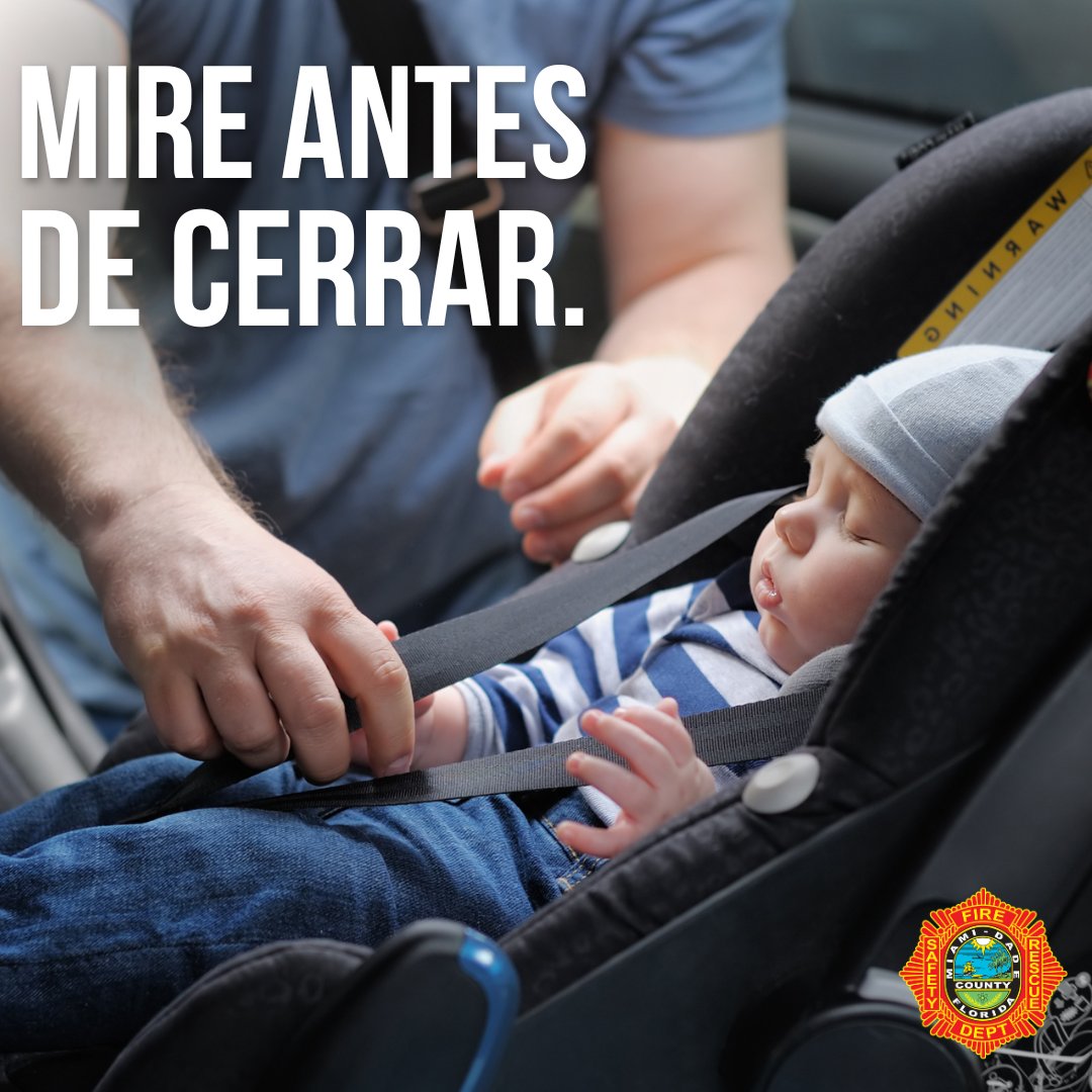 MiamiDadeFire's tweet image. Con una Advertencia de Calor vigente en el Condado Miami-Dade hasta las 6 p.m., #MDFR le recuerda siempre mirar antes de cerrar.
Nunca deje a los niños o mascotas en vehículos desatendidos, ya que las temperaturas pueden aumentar rápidamente a niveles peligrosos. Este aumento…
