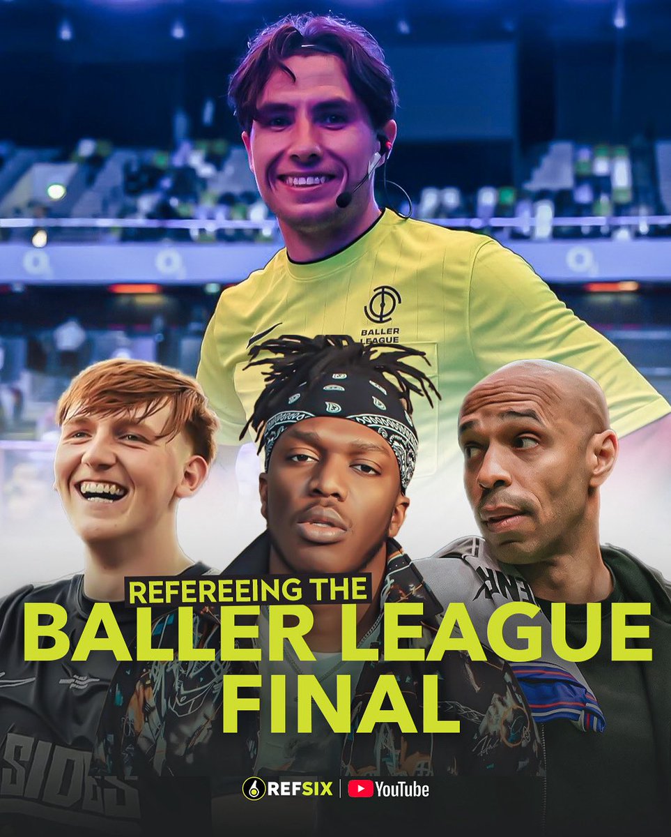 refsix's tweet image. Get a front-row seat to the action—literally. This is the Ballers League Final like you’ve never seen it before: through the eyes of the referee. Watch every whistle, every warning, and every game-changing decision unfold in real time.

🎥 See how the referees make all the calls…