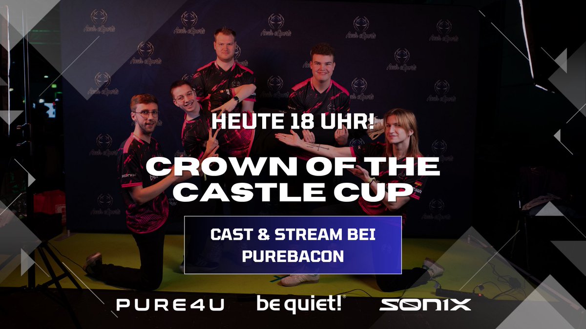 Heute 18 Uhr geht der "crown of the castle cup" wieder los!
Wer ist wieder mit am Start?
Verfolgen könnt ihr das ganze hier: m.twitch.tv/aesir_esports/…
Gecastet wird von @purebacon_
 
#aesirfamily #valorant #sponsored 
<a href="/Pure_4u/">PURE4U</a> <a href="/bequietofficial/">be quiet!</a> <a href="/sonixapp/">SONIX</a>