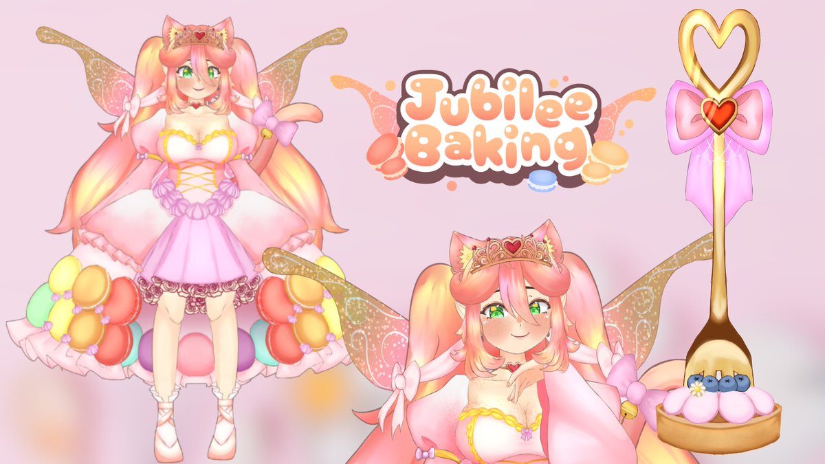 JubileeBaking's tweet image. ✨ Jubilee 2.0 Design ✨
Purrincess Cat Baking Fairy design is here featuring her weapon, Forknir!
Model & Rig & Design: @/SumikoHayashich
#vtuber #fairy #JubileeBaking