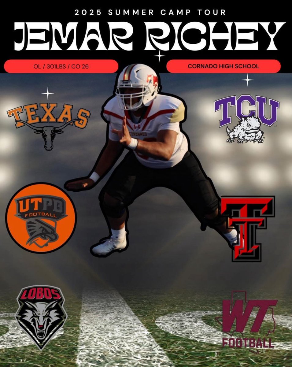 jaleejayyy's tweet image. My BIG baby brother had the BEST time on his summer camp tour!!!
@TexasFootball @TCUFootball @UTPBFootball @utpbfalcons @TexasTechFB @UNM @WTAMUBuffs
Unsigned senior!!!! #recuritementopen #txhsfb