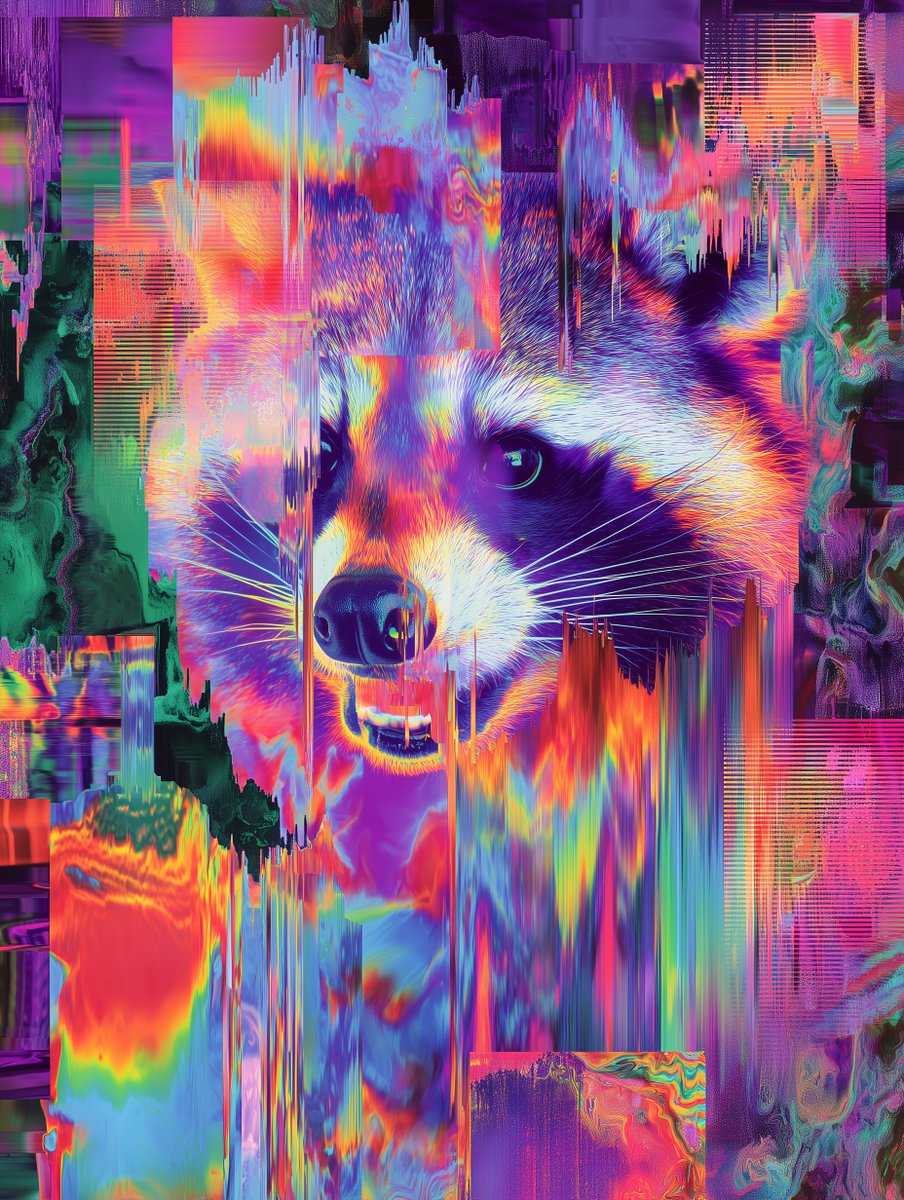 XWAVEart's tweet image. Everything is computer, and that computer is operated by a raccoon on acid. good morning.