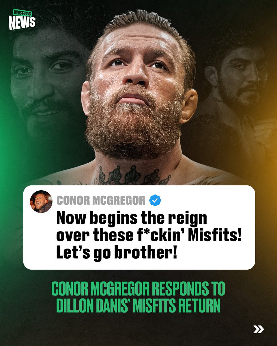 MisfitsBoxing's tweet image. Conor McGregor reacts to Dillon Danis' upcoming Misfits MMA fight against Warren Spencer at Misfits 22 in Manchester! ๐
Will Conor be in Dillonโs corner? ๐ฅ