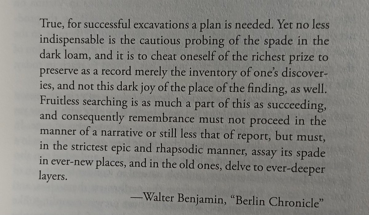 SandraRicker5's tweet image. Walter Benjamin on the searching, discontinuous nature of memory. From Jeremy Eichler's Time's Echo (2023)
