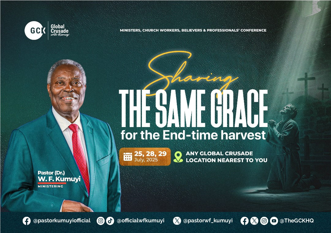 MeduguOS's tweet image. You are invited to the July 2025 edition of the Global Crusade with Kumuyi holding from Thursday 24th to Tuesday 29th, July 2025.
@pastorwf_kumuyi the Convener of the #GCK will be ministering.
Also, we have the:
👉 Minister's Conference tagged Sharing the Same Grace for…