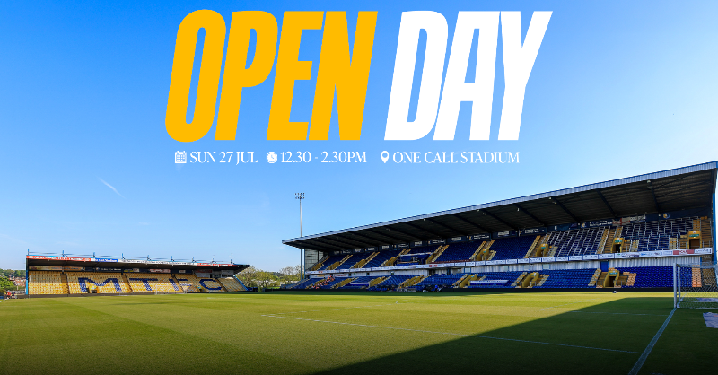 mansfieldtownfc's tweet photo. 🦌 Mansfield Town fans will have the chance to meet Nigel Clough’s first team squad at this year's Open Day on Sunday 27 July, which will also see the launch of the 2025/26 home kit in the new club store at One Call Stadium.

More. 👇

#Stags 🟡🔵