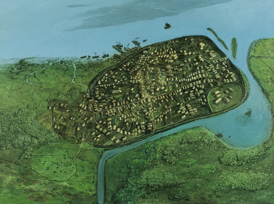 vintagemapstore's tweet image. Viking-Age Dublin in AD 1000, Ireland. Illustration: via Early Ireland.