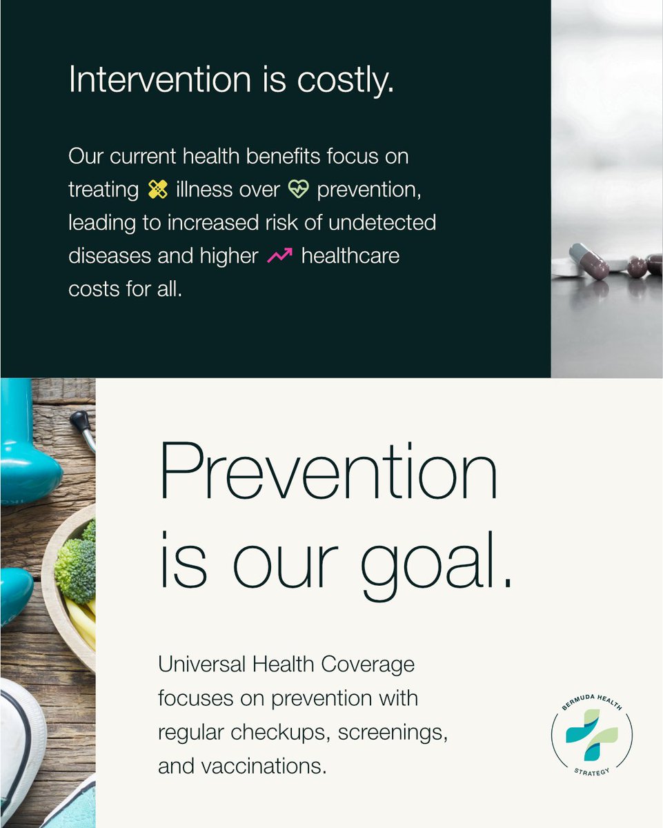 BdaGovernment's tweet image. Universal Health Coverage prioritizes prevention and early intervention to reduce the long-term impact of illness.
By focusing on health promotion and early care, we can improve quality of life and reduce costs across the system.
Learn more at healthstrategy.bm