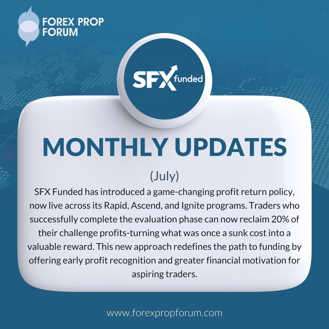 forexpropforum's tweet image. ๐ข SFX Funded rolls out a new profit return policy!
Traders who pass the evaluation now get 20% of their challenge profits back. ๐ธ
Rewarding progress early = smarter funding. ๐
#SFXFunded #TraderRewards #PropFirmUpdate #SmartTrading #ProfitReturn