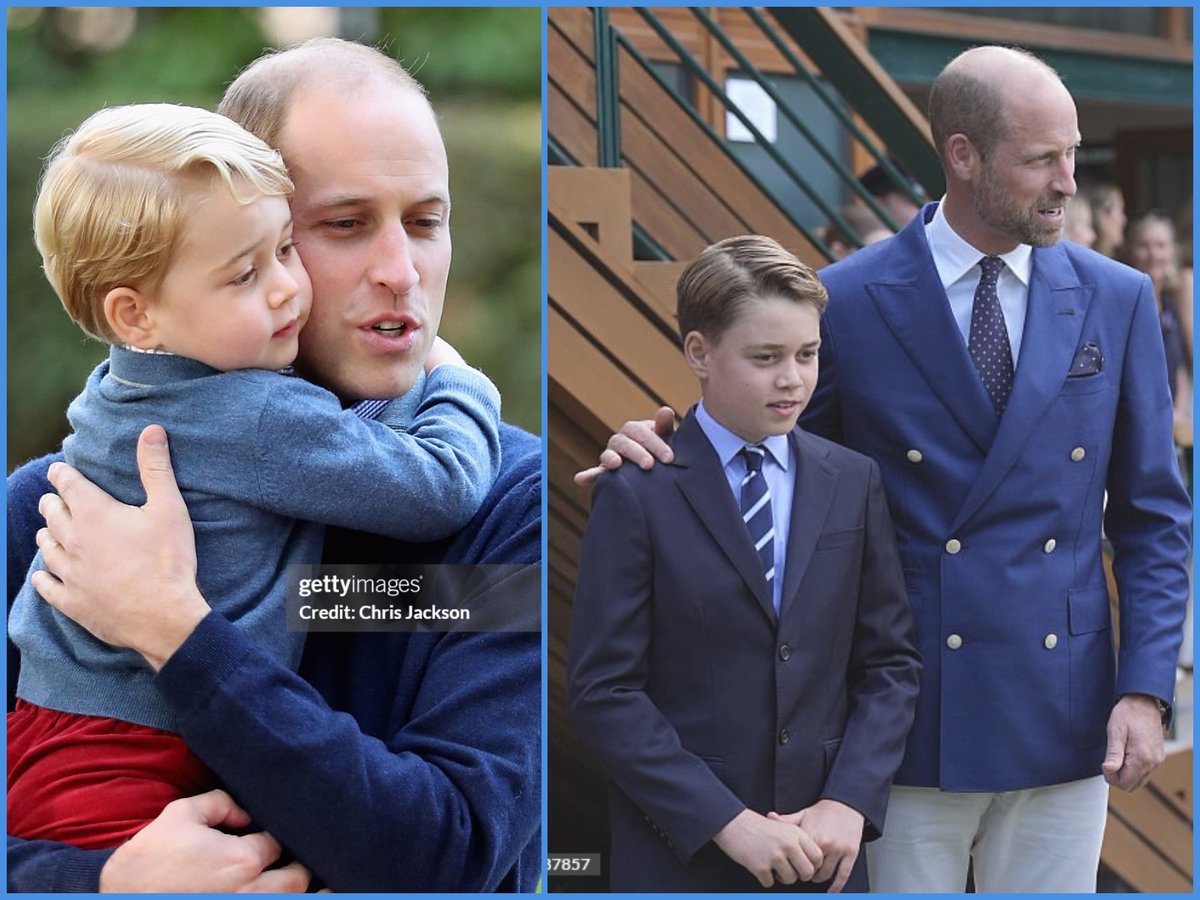 HelenRosamond11's tweet image. Prince William with his firstborn Prince George, aged 3 and almost 12.
Their close, loving relationship and strong connection are clear to see 👑