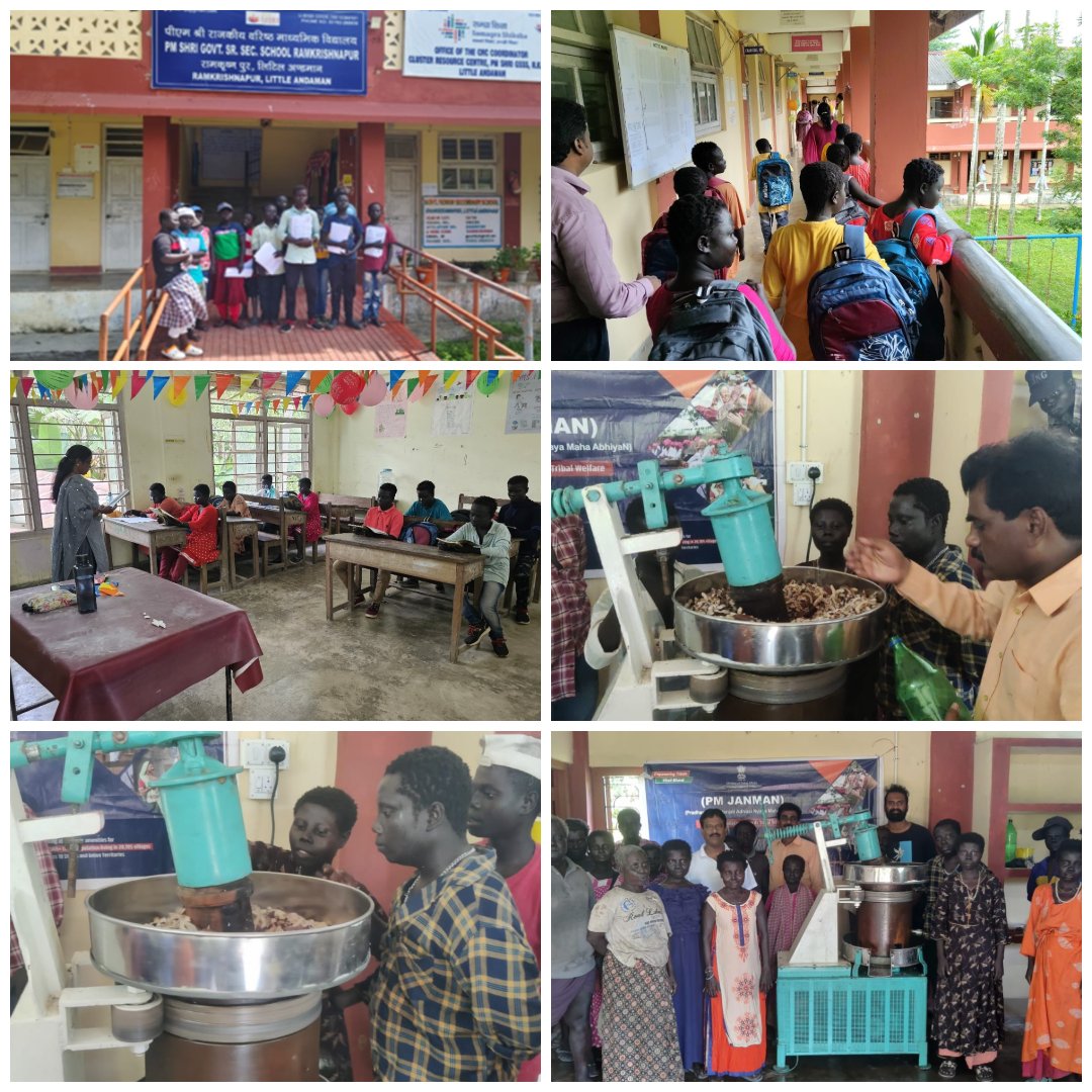 ANI_TribWelfare's tweet image. Two transformative steps for Onge PVTG! ✅ Pre & post-matric education for a bright future & cultural resilience. ✅ Sustainable coconut oil production with TRIFED for economic self-reliance via Onge VDVK. A bold step towards holistic empowerment! @Andaman_Admin @MediaRN_ANI