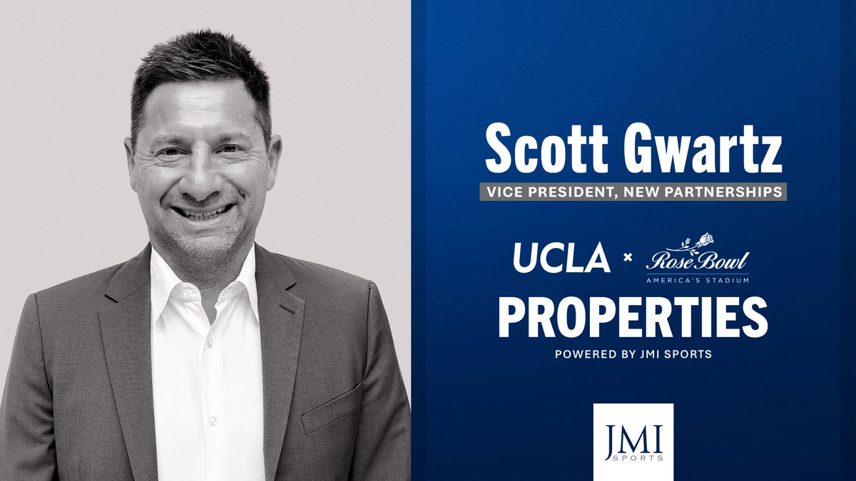 We are growing ...📣📣📣

Scott Gwartz joins JMI Sports as VP, New Partnerships for our <a href="/UCLA/">UCLA</a> and <a href="/RoseBowlStadium/">Rose Bowl Stadium</a> Properties.

With 20+ years of LA sports experience, Scott brings deep sponsorship expertise and a true connection to the city’s fan culture.

#GoBruins #RoseBowl