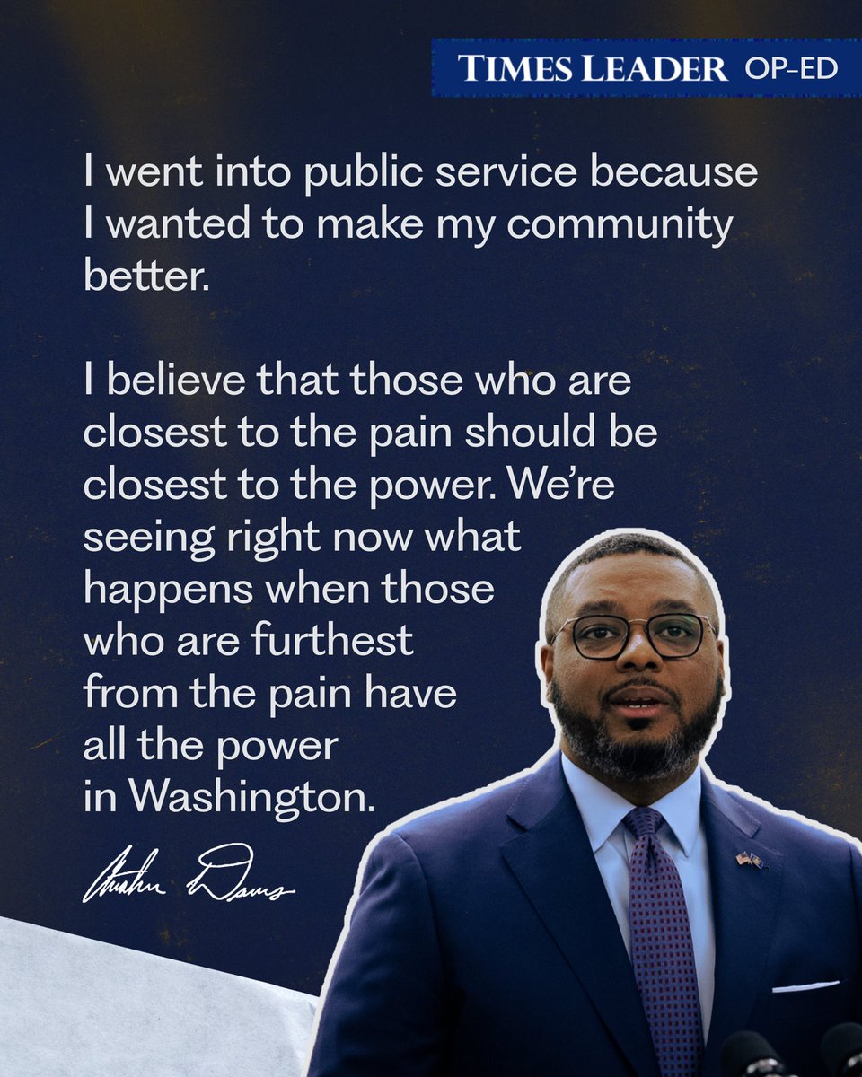 LGAustinDavis's tweet image. What Congressional Republicans in Washington voted for will make life even harder for blue-collar and working-class people – all to give tax breaks to their billionaire friends.
I believe that those who are closest to the pain should be closest to the power. We’re seeing right…