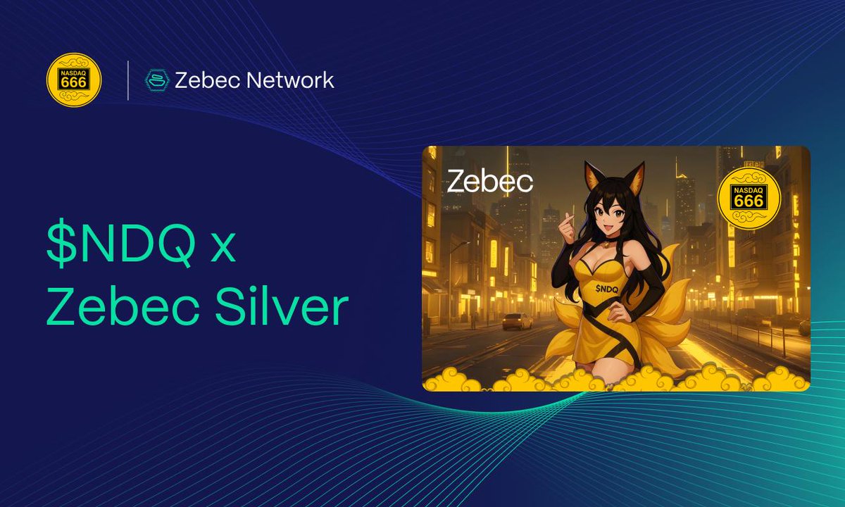 ZebecCards's tweet image. 🚨 New Token Added!
The first memecoin with crypto popstars, dedicated to flip the Nasdaq. $NDQ (@NDQ666_BSC), is now live on Zebec Silver & Carbon Cards! 🎤✨
Load up your $NDQ and spend it anywhere Mastercard is accepted. A custom NDQ Debit Card for the community is also on…