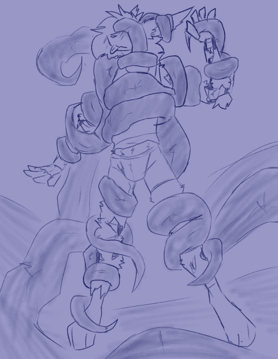 This is an awkward predicament. Don't worry, it's probably fine. Protogens and tentacles always get along.