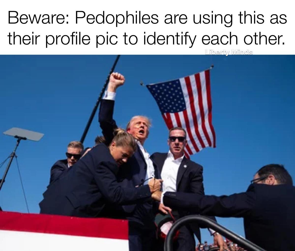 gaughen's tweet image. Anyone who defends this man, and the child trafficking he did with Epstein, has no moral compass.