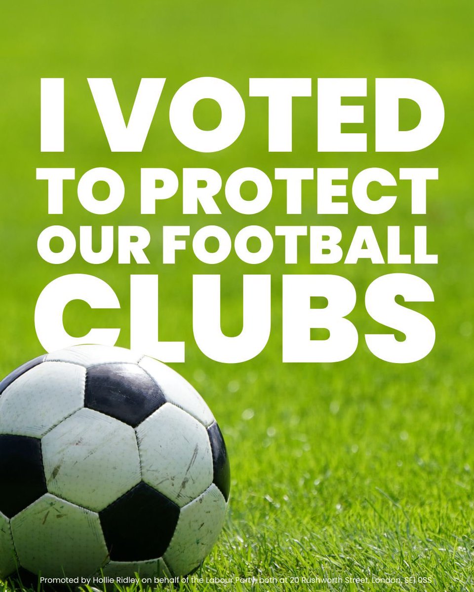 lisanandy's tweet image. It’s official - the Football Governance Bill has now become law.
Our Labour Government has stood with fans who’ve long called for reform.
This means stronger protections for clubs, more sustainable finances, and fans put back at the heart of the game - where they belong ⚽️