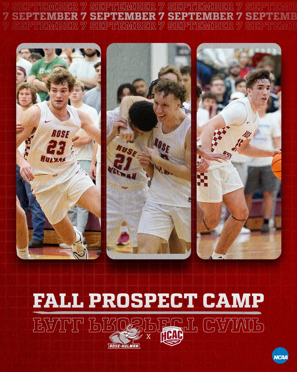 🚨 Fall Prospect Camp is set for Sunday, Sept. 7 at Rose-Hulman!
High-level instruction. Competitive drills. College exposure.
🔍 Open to class of 2026s, 2027s &amp; 2028s.
📍 Terre Haute, IN
📩Register now! commerce.cashnet.com/rosehulmanem
#GoRHIT #GoRose #D3Hoops #RHITBasketball #EliteCamp