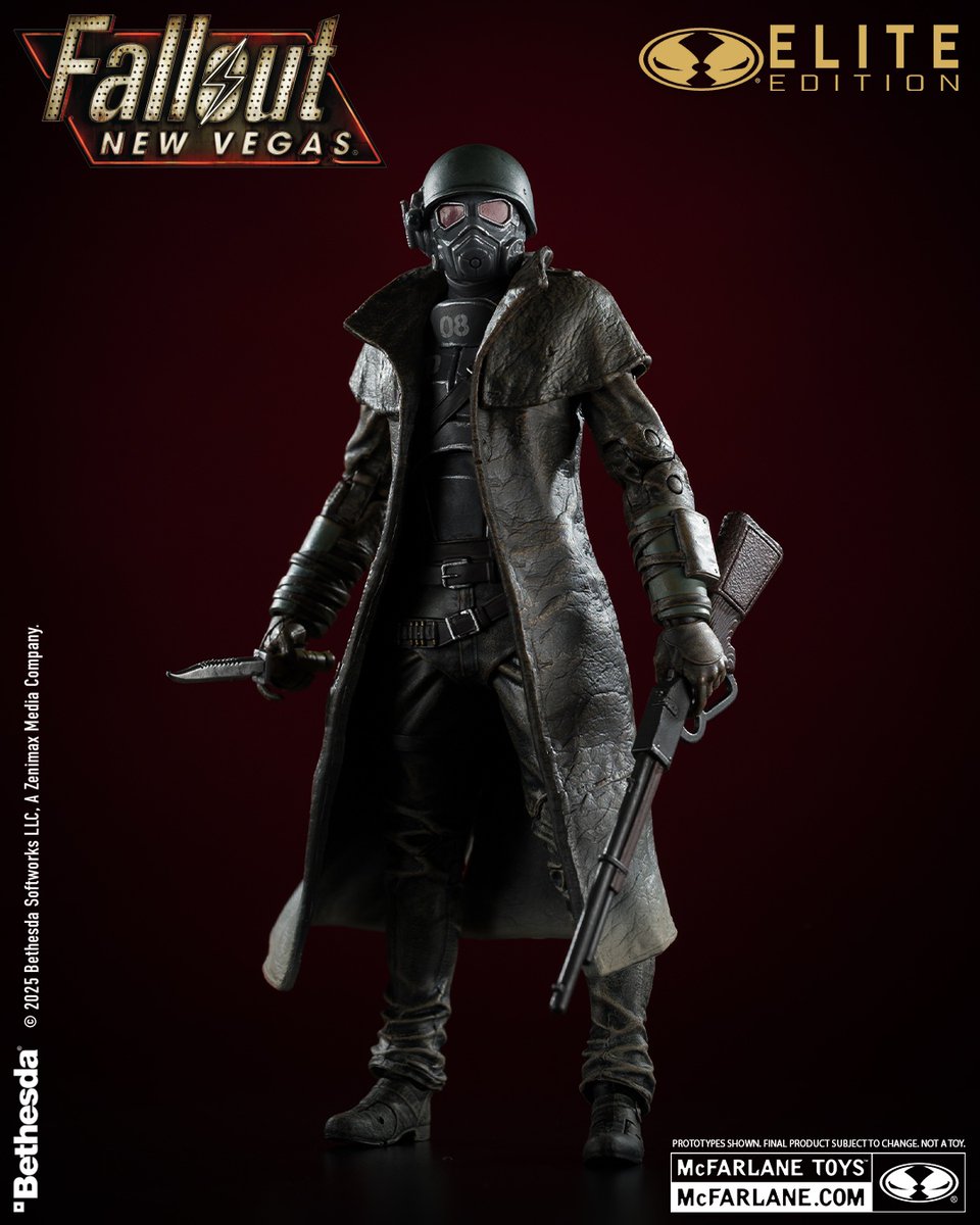 mcfarlanetoys's tweet image. NCR Ranger (#McFarlaneEliteEdition) based on #FALLOUTNEWVEGAS launches for pre-order JULY 23rd at select retailers!
7" scale deluxe action figure features meticulously crafted sculpt, premium paint. Includes 13 accessories, base and ELITE POINTS card.
#McFarlaneToys #Fallout