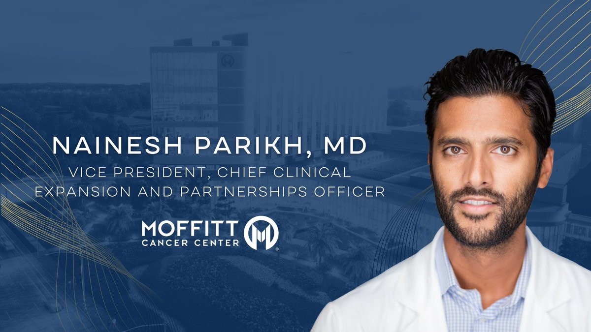 Moffitt Cancer Center (@moffittnews) on Twitter photo We are excited to announce that Nainesh Parikh, MD, (<a href="/NaineshParikhMD/">Nainesh Parikh</a>), has been named vice president and Chief Clinical Expansion and Partnerships officer! In this role, he will lead efforts to bring care closer to patients and build partnerships with like-minded organizations. We are excited to announce that Nainesh Parikh, MD, (<a href="/NaineshParikhMD/">Nainesh Parikh</a>), has been named vice president and Chief Clinical Expansion and Partnerships officer! In this role, he will lead efforts to bring care closer to patients and build partnerships with like-minded organizations.