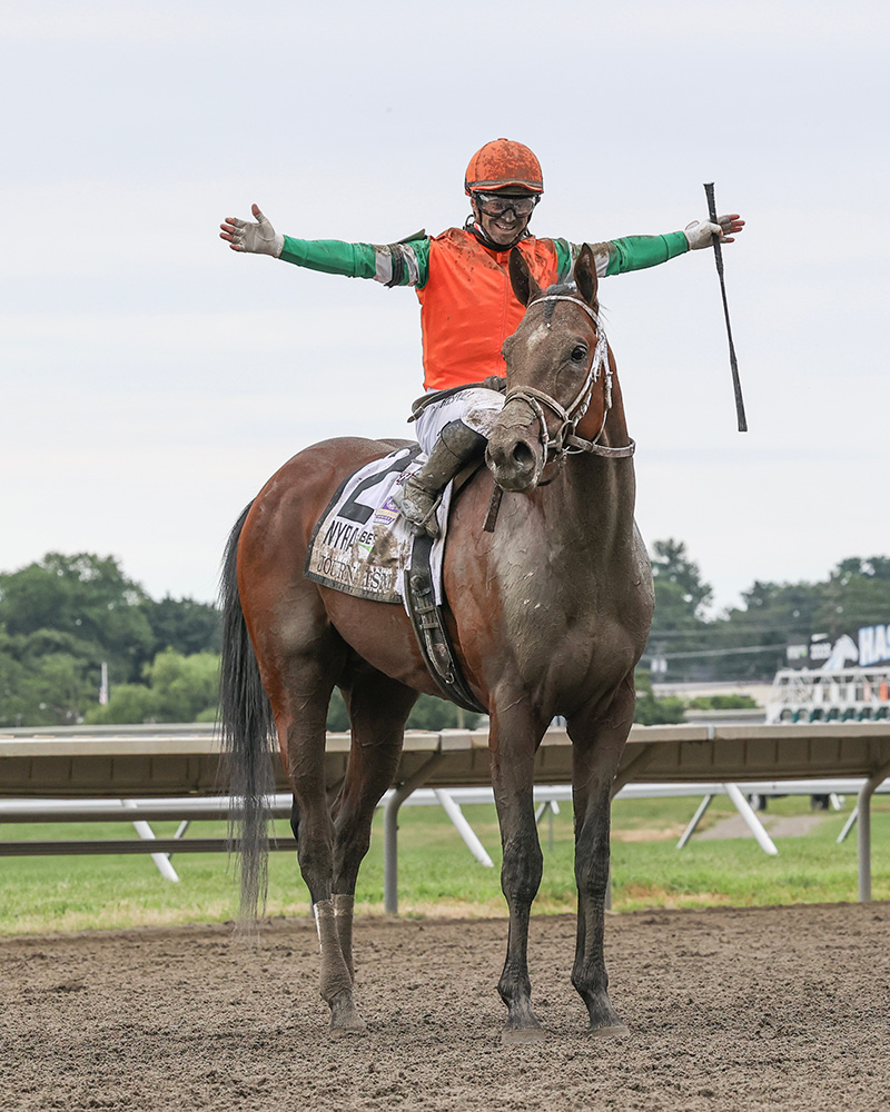 FasigTiptonCo's tweet image. The Saratoga Sale grad JOURNALISM added a third G1 to his resume with a victory in the Haskell S. (G1) at Monmouth Park on 7/19! Congrats to all the connections.
📸 EQUI-PHOTO/Bill Denver