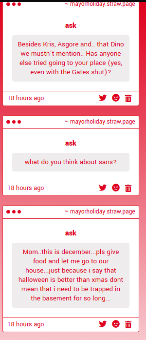 MayorOfHometown's tweet image. i usually dont let my bitchass daughter in and watch her struggle with opening the gate and trying to force herself in
i dont know who sans is
stay in the basement december
???
what
she is my daughter and i dont like her so just shut the fuck up
cigarette and rudy's body
