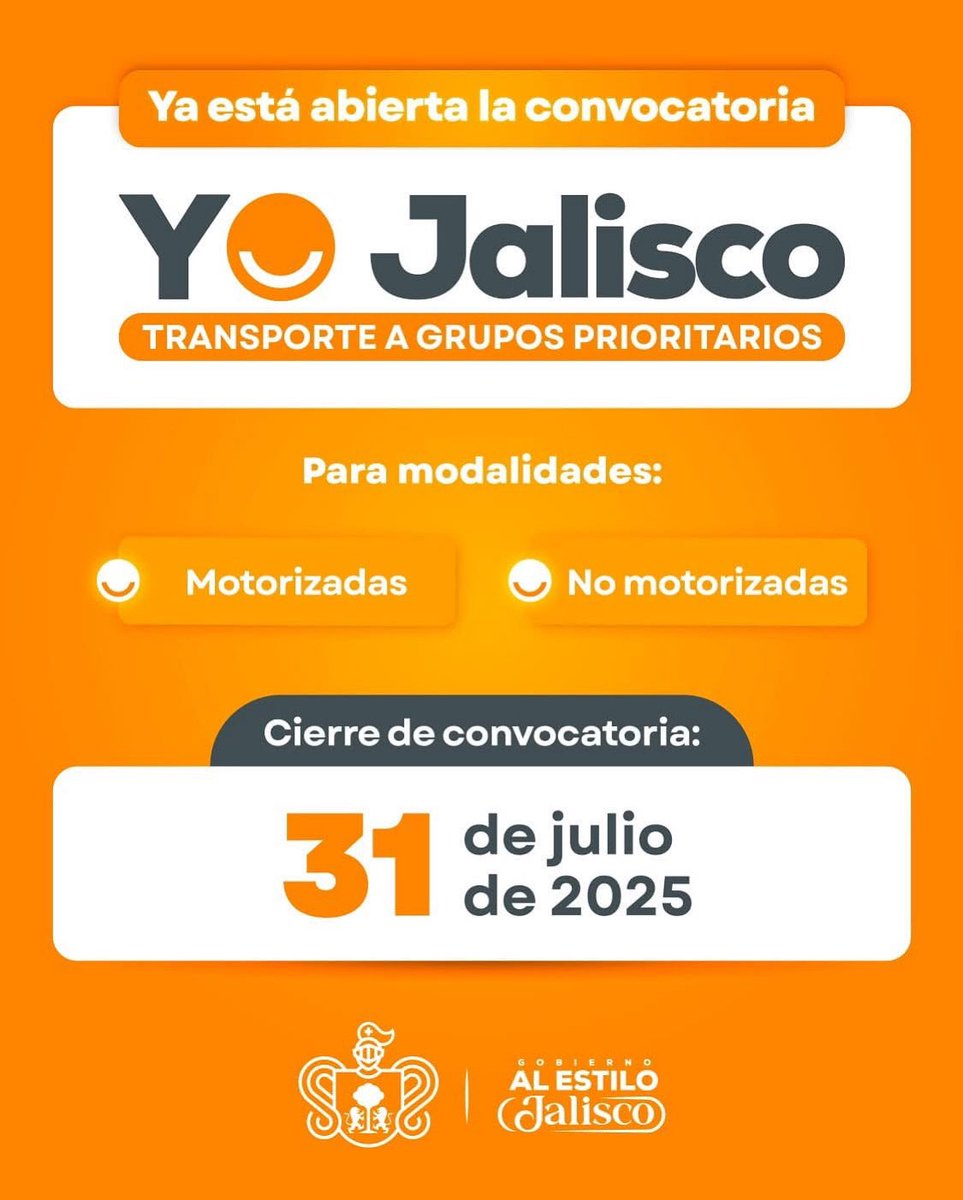 FabiolaCuan's tweet photo. Ya está abierta la convocatoria del programa #YoJalisco, TRANSPORTE A GRUPOS PRIORITARIOS. 

📌 Más información en:
https://t.co/DXlEFhIhvb

#BienestarJalisco #AlEstiloJalisco #YoJalisco https://t.co/OUaXe9xujP