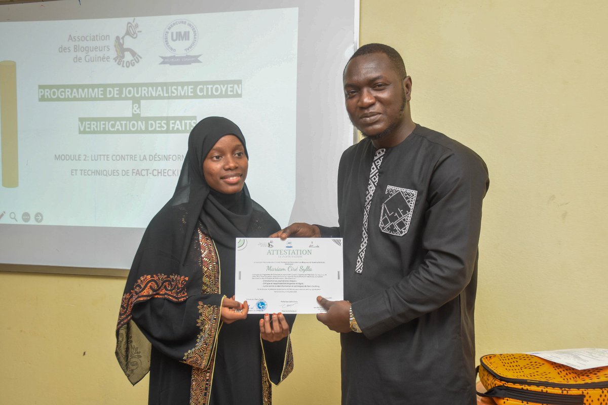 ablogui's tweet image. Cet objectif s’aligne sur l’axe 4 de notre plan stratégique : Renforcement des compétences numériques et de l’Education aux Médias et à l’Information. Il
a pr objectif de mettre en place des initiatives d’EMI en ciblant les jeunes et les personnes semi-alphabétisées. #ABLOGUI