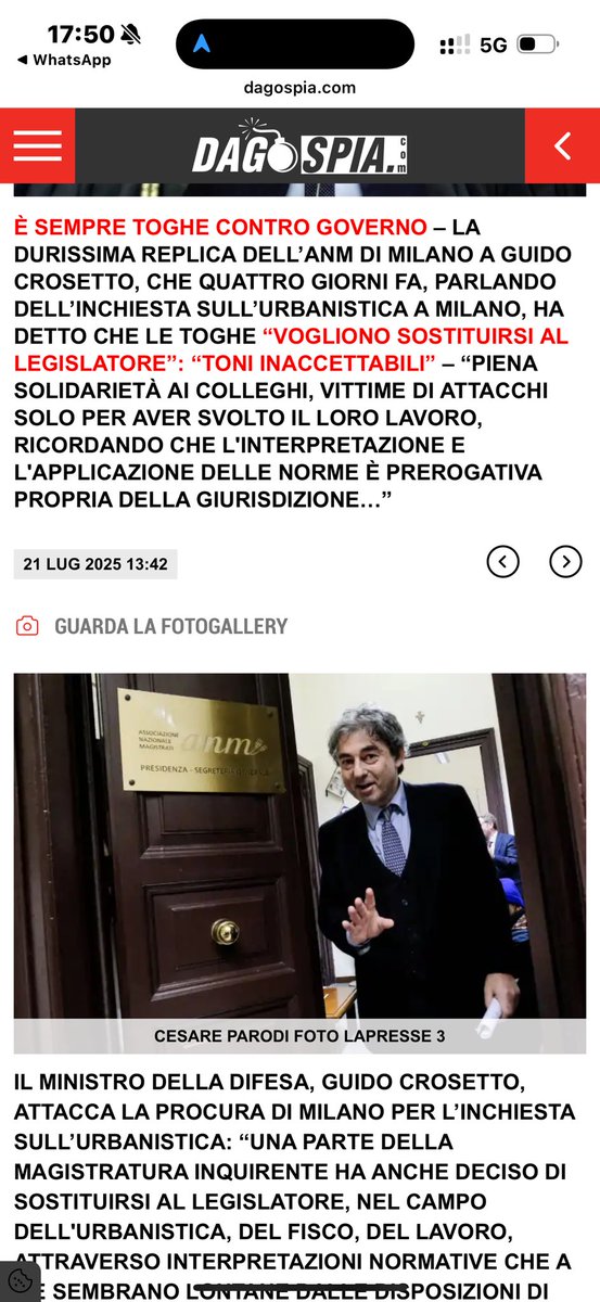 GuidoCrosetto's tweet image. Quando l’Associazione Nazionale Magistrati interviene criticamente su un provvedimento adottato dal Governo o dal Parlamento, è solita dire che esercita legittimamente il proprio diritto di espressione, che rappresenta un elemento fondamentale della dialettica democratica.…