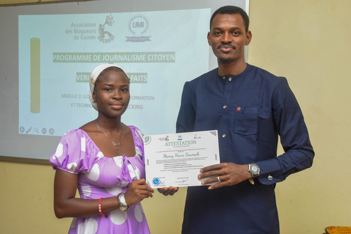 ablogui's tweet image. 🙏 Une mention spéciale à nos formateurs @asadio14  &amp;amp; @Mamadou64223821, pour la qualité de leur accompagnement et la richesse des contenus partagés, ainsi qu’à tou·te·s les intervenant·e·s qui ont contribué à la réussite de ce programme.
#Kibaro #ABLOGUI #EMI