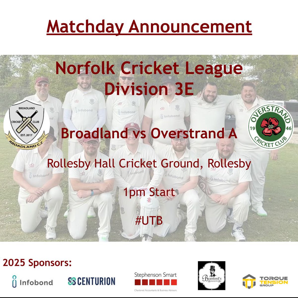 Broadland CC (@broadland_cc) on Twitter photo FIXTURE NEWS!!
At home this week to <a href="/Overstrand_CC/">Overstrand CC</a> and our match will be sponsored by good friend Dom Rich. Match starts at 1pm!
#upthedom #upthebroadland FIXTURE NEWS!!
At home this week to <a href="/Overstrand_CC/">Overstrand CC</a> and our match will be sponsored by good friend Dom Rich. Match starts at 1pm!
#upthedom #upthebroadland