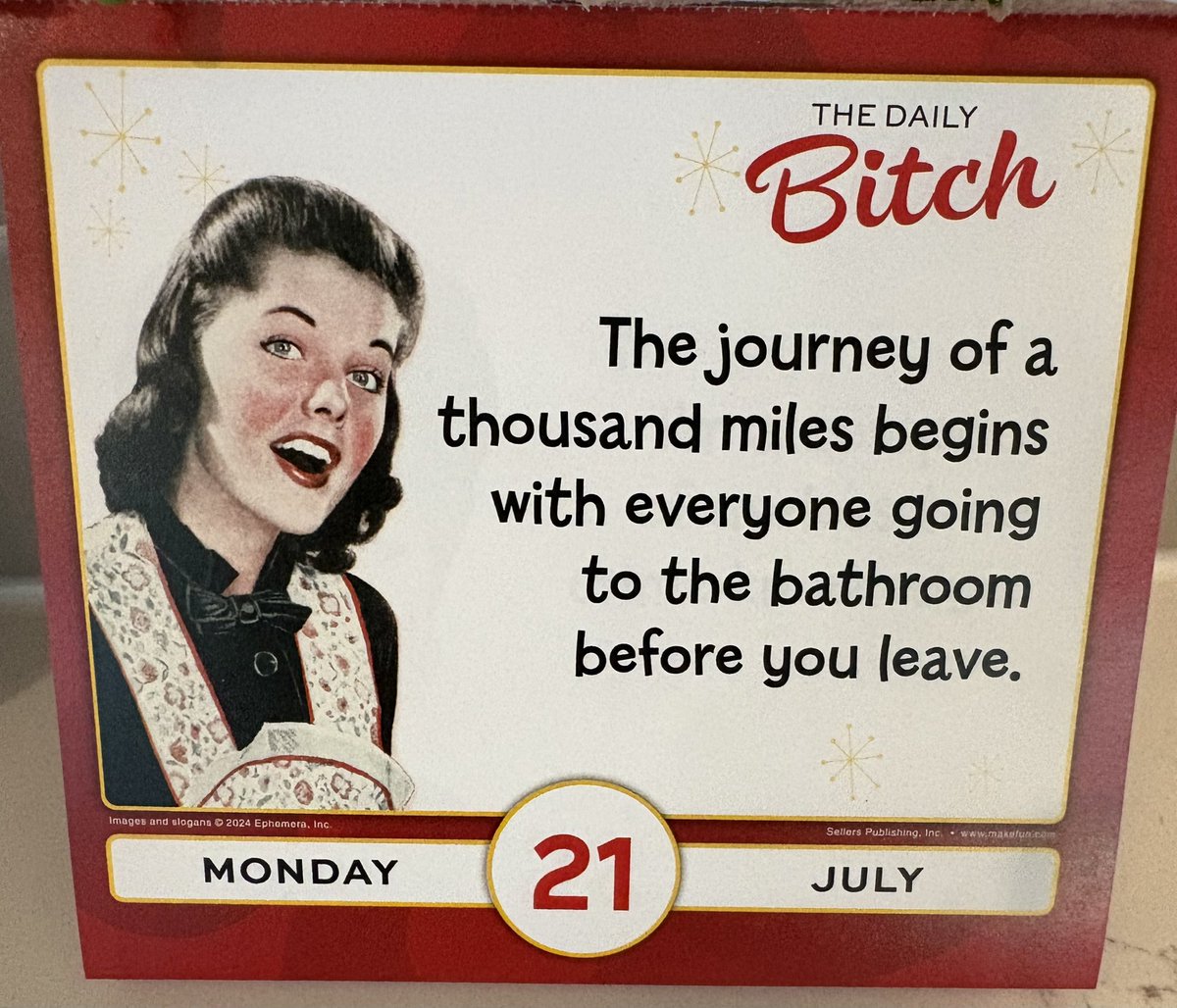 Allison_in_CO's tweet image. Almost forgot … 
‘Anyone need the toilet before we leave? No? Are you sure? Because once we’re in the car, I’m not stopping. Anyone?’
Ten minutes later …
#YourDailyBitch