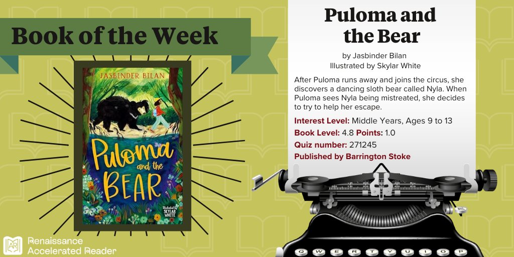 AccReader's tweet image. Puloma ran away from her unkind aunt to join the circus but she couldn’t understand why the other circus workers were worried about the police finding them! 🎪
Until she meets Nyla, the dancing sloth bear: the circus’s star act (which is also illegal).🐻
Puloma and the Bear by…